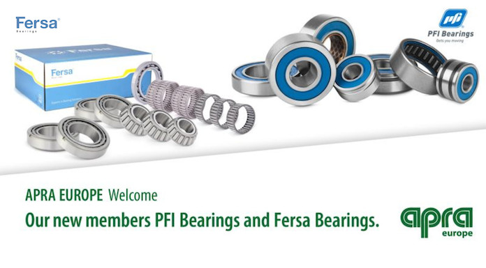 Fersa Bearings і PFI Bearings приєднуються до APRA Europe